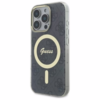 Guess IML 4G Magnetinis dėklas iPhone 16 Pro Max - juodas