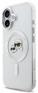 Dėklas Karl Lagerfeld IML K&CH Heads Metal Frame MagSafe Apple iPhone 17