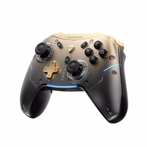 Machenike G5Pro Flagship Wireless Game Controller with Gyroscope and Button Mapping - Black and Gold