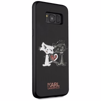 Karl Lagerfeld Choupette In Love Dėklas telefonui Samsung Galaxy S8 Plus - juoda