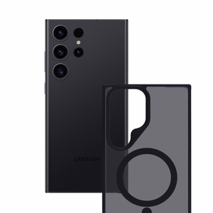 3mk dūminis magnetinis dėklas telefonui su MagSafe Samsung Galaxy S24 Ultra - pusiau skaidrus
