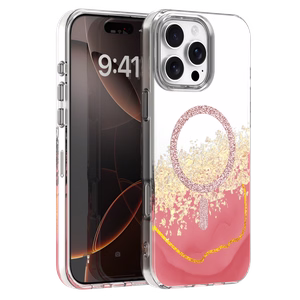 Epoxy Mag dėklas skirtas iPhone 16 Pro Max 6,9" rožinis