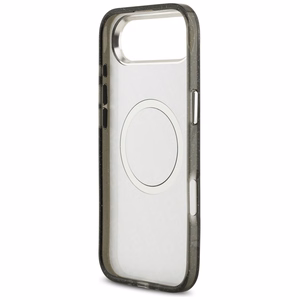 Karl Lagerfeld IML Blizgučiai Karl & Choupette Heads Logo Magnetinis iPhone Air dėklas - juodas