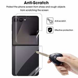 Apsauginis stikliukas "Flexible Clear HD" rinkinys 2in1 skirtas Samsung F721 Z Flip4 (Bulk)