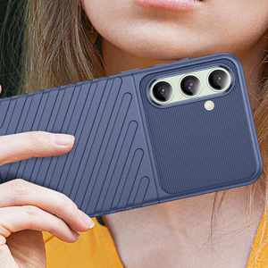 Thunder dėklas Samsung Galaxy S24 FE silikoninis šarvuotas dangtelis - mėlynas
