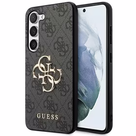 Guess GUHCS23S4GMGGR S23 S911 pilkas/pilkas kietas dėklas 4G Big Metal Logo