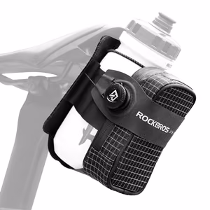 Rockbros P010 0.2L велосипедная подседельная сумка с держателем для бутылки 0.6L - черный