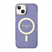 Guess GUHMP14MHCMCGU iPhone 14 Plus 6.7" violetinis auksinis dėklas MagSafe