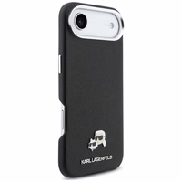 Karl Lagerfeld Karl & Choupette Head Pins Saffiano MagSafe Dėklas for iPhone Air - juodas