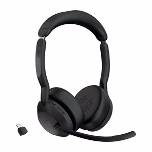 Jabra 25599-999-899 ausinukas/ragelė belaidis ant galvos biurui/skambučių centrui Bluetooth su krovimo stovu juodas