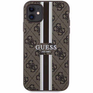 Guess GUHMN61P4RPSW iPhone 11 / Xr коричневый/коричневый hardcase 4G Printed Stripes MagSafe