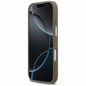 Guess Grained Big 4G Classic Logo case for iPhone 17 brown