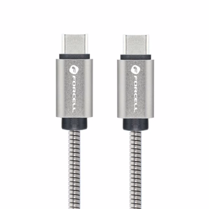 Kabelis (m) Metalinis C237 kabelis Type C į Type C PD QC4.0 3A 60W 2 m sidabrinis