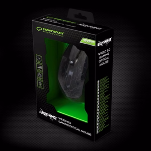 Esperanza EGM211R mouse Right-hand USB Type-A Optical 2400 DPI