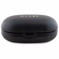 Guess Bluetooth ausinės GUTWSPGTSPSK TWS + įkrovimo stotelė juodos/juodos grūdėtas klasikinis logotipas