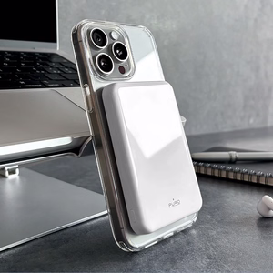Išorinė baterija Puro Mag Plus 5000mAh 20W Qi2 suderinama su MagSafe 1x USB-C Power Delivery - balta