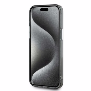 Karl Lagerfeld IML Monograma Karl & Choupette Galva Magnetinis Dėklas telefonui iPhone 15 Pro - juodas