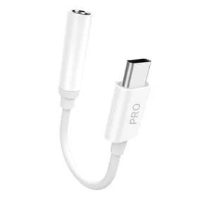 Dudao garso adapteris ausinėms iš USB Type C į mini jack 3.5 mm baltas (L16CPro white)