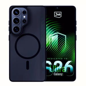 "3mk Smoke MagCase" dėklas, skirtas "Samsung Galaxy S26 Ultra" - pilkas permatomas