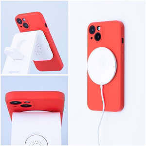 SILICONE MAG DĖKLAS suderinamas su MagSafe IPHONE 17 raudona