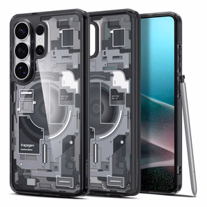 Spigen Ultra Hybrid Mag MagSafe Dėklas for Samsung Galaxy S26 Ultra Zero One - Clear juodas