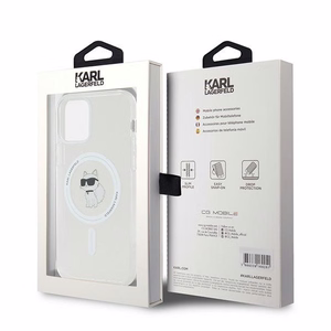 Karl Lagerfeld IML Choupette MagSafe dėklas iPhone 12 / 12 Pro - permatomas