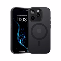 Benks magnetinis Lucid Armor dėklas (B066) Iphone 16 Pro Max telefonui juodas (su kameros valdymo mygtuku)