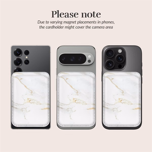 MIO White Marble Magsafe Dėklas su kortelių laikiklyje