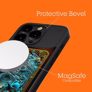 STM Reveal Warm MagSafe dėklas, skirtas iPhone 15 Pro Max, „Black Realm“ spalvos