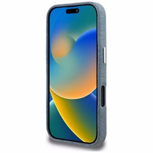 Karl Lagerfeld FW Jeans Signature Logo Dėklas iPhone 16 Pro - mėlynas