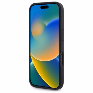 DKNY tekstūrinio rašto dryžuotas dėklas telefonui iPhone 16 - juodas