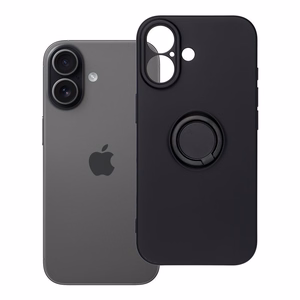 SILIKONINIS ŽIEDAS dėklas telefonui IPHONE 17 juodas