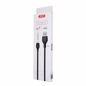 XO NB103 USB–micro-USB laidas, 1,0 m, 2,1 A, baltas