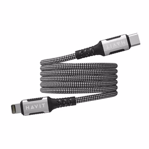 Havit CB6298 - magnetinis USB Type C-Lightning laidas, 1 m (juodas)