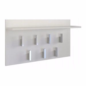 Top E Shop Hanger 2F – sieninė drabužių kabykla, matinė balta