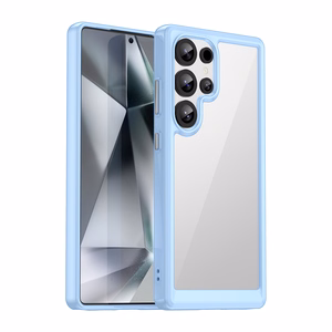 Dėklas telefonui (m) su gelio rėmeliu Samsung Galaxy S25 Ultra - mėlynas (m)