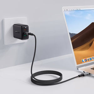 Acefast C1-09 USB-C / USB-C USB4 PD3.1 kabelis 5A 1m - pilkai juodas