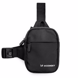 Wozinsky WMS-W1 vandeniui atspari unisex mini rankinė per petį telefonui su dviem skyriais - juoda
