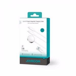 Joyroom S-IW007 3-in-1 magnetinis įkrovimo kabelis USB-A - Lightning 1.2m - baltas