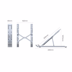 UNITEK OT155SL nešiojamojo kompiuterio stovas Sidabras