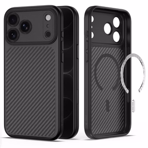 Tech-Protect MagCam MagSafe karboninis dėklas iPhone 18 Pro Max / 17 Pro Max, juodas