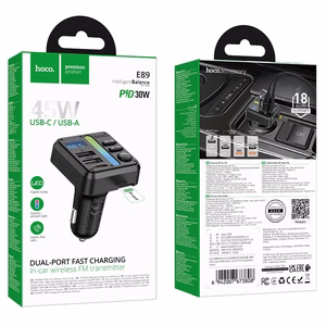 FM bangų moduliatorius Hoco E89 PD30W+QC3.0