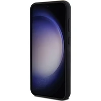 Karl Lagerfeld silikoninis Ikonik Metal Pin dėklas telefonui Samsung Galaxy S23 FE - juodas