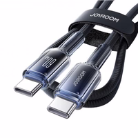 USB laidas Joyroom "S-A42" juodas "Type-C / Type-C" 120cm (iki 60W)