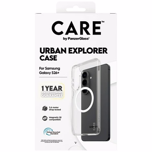 CARE by PanzerGlass Urban Explorer skaidrus dėklas w. baltas Qi Samsung Galaxy S26+ - skaidrus
