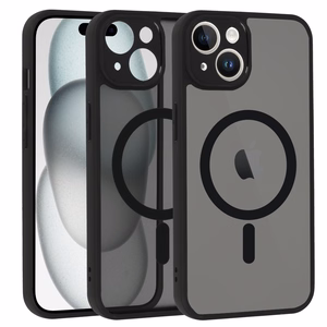 Pilnai matinis Mag dėklas telefonui Iphone 14 juodas