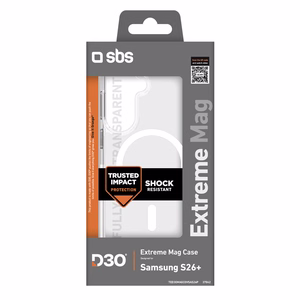 SBS D3O Extreme MagSafe suderinamas dėklas skirta Samsung Galaxy S26 Plus skaidrus