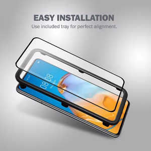 Crong 3D Armor Glass 9H grūdintas apsauginis ekrano stiklas, skirtas Huawei P40, su montavimo rėmeliu