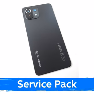 Galinis dangtelis skirtas Xiaomi Mi 11 Lite 4G (Lite 5G / Lite 5G NE) / Truffle Black / (Service Pack)