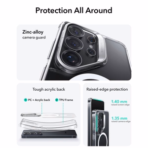 ESR Classic Hybrid Kickstand MagSafe dėklas "Samsung Galaxy S26 Ultra" - skaidrus